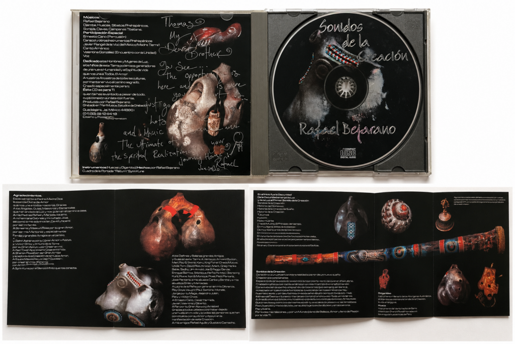 CD completo con foglio illustrativo aperto sonido de la creacion