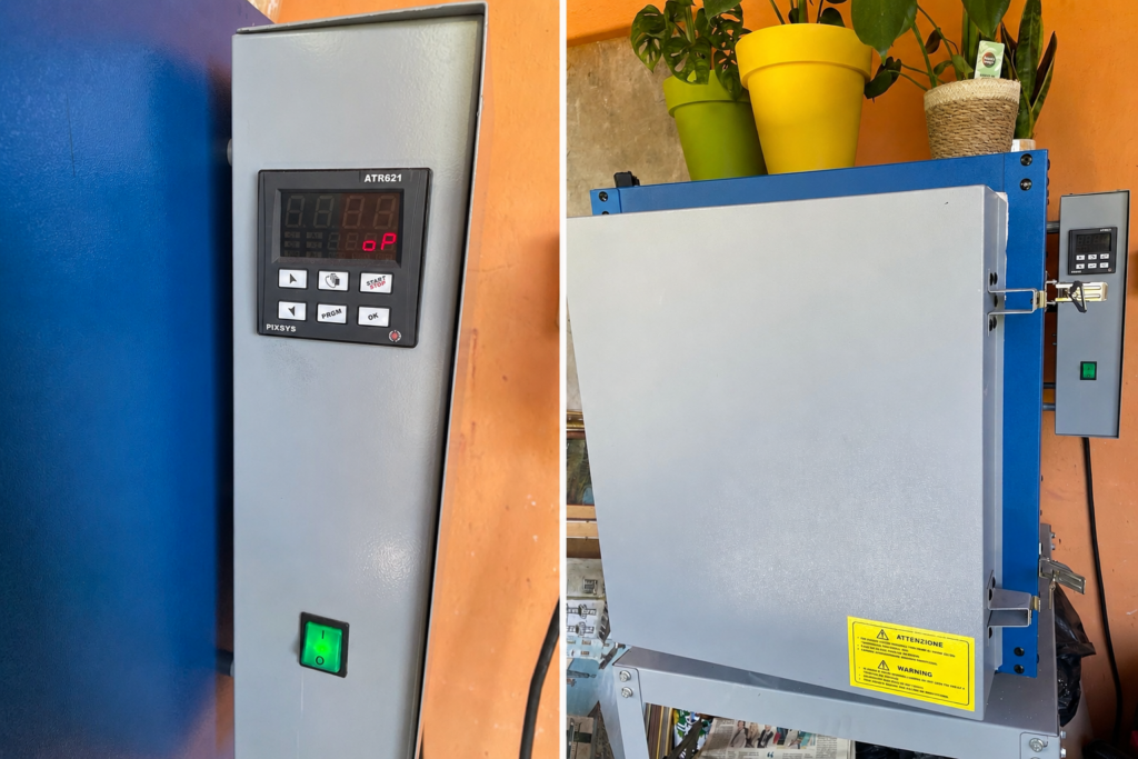 forno per ceramica computerizzato usato per cuocere le huaca