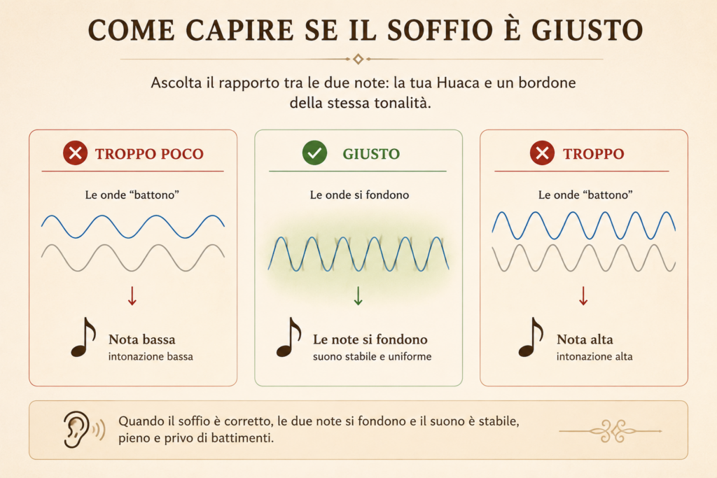 schema come capire se si suona intonati con la huaca