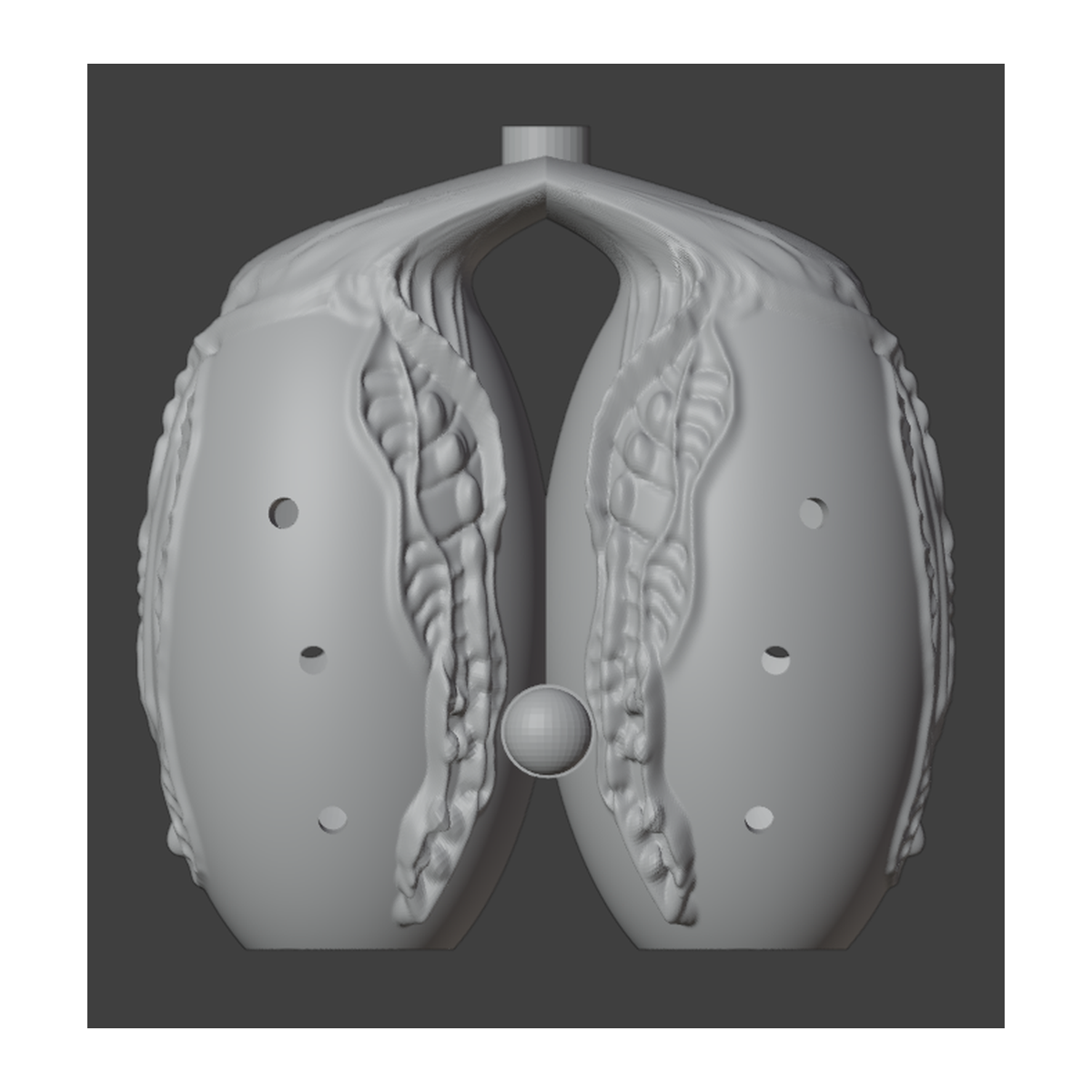 Ocarina Doppia Camera STL in Re Minore Pentatonico – File per Stampa 3D - immagine 2